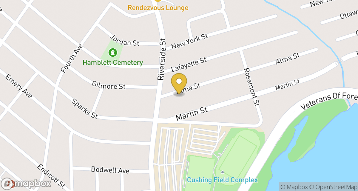 Map showing location of 17 Alma St at 17 Alma St