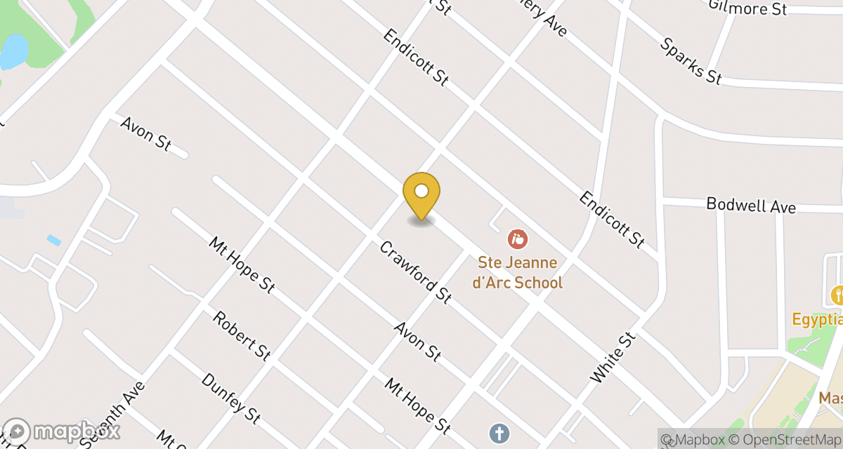 Map showing location of 266 University Ave at 266 University Ave