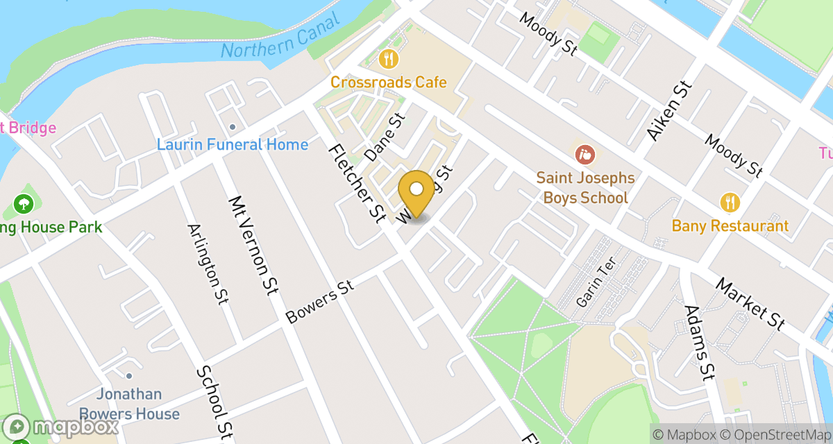 Map showing location of 41 Bowers St — Apt 1 at 41 Bowers St