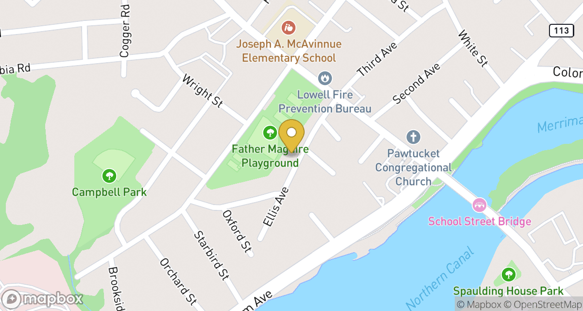 Map showing location of 41 Ellis Ave at 41 Ellis Ave