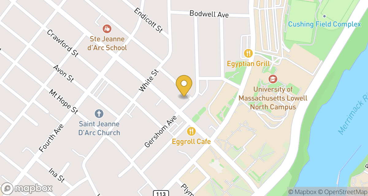 Map showing location of 74 Gershom Ave — Apt 3 at 74 Gershom Ave